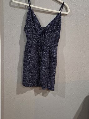 Aeropostale Navy Blue Mini Shorts with White Dot Print